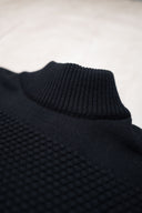 FISHERMAN-III high neck, navy blue