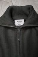 PAS NORMAL Off-Race Merino Knit Half-Zip, olive