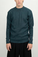 ROENTGEN-II crew neck | rund hals, faded mineral blue (f)
