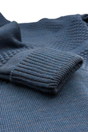 FISHERMAN sweater | høj hals, tidal fade blue