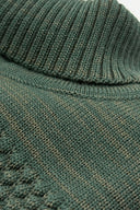 FISHERMAN sweater | høj hals, natural machine green
