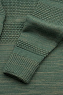 FISHERMAN sweater | høj hals, natural machine green
