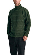 FISHERMAN sweater | høj hals, natural machine green