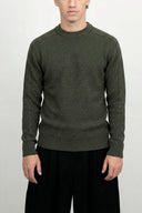 ROENTGEN-II crew neck | rund hals, natural green (f)