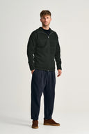 FISHERMAN full zip, dark forest green